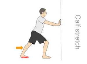 achilles stretch with medial arch support